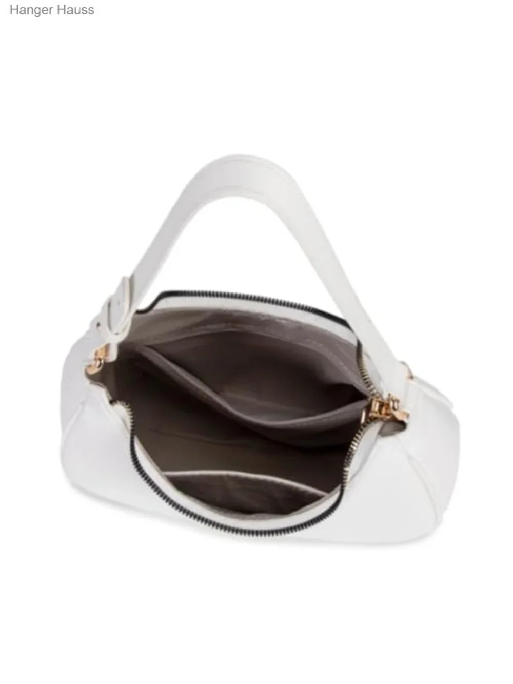 PU Leather Crescent Hobo Bag Women's Mini Handbag Zipper Closure